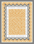 Geometric Maze Border Rug
