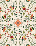 Floral Vine Mandala Pattern Rug
