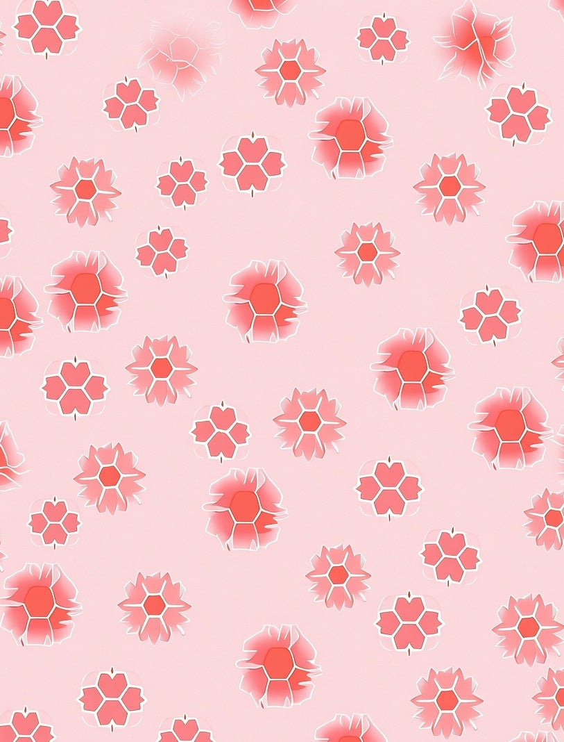 Pink Blossom Pattern Rug
