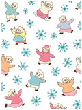 Joyful Children Snowflakes Winter Fun Rug