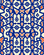 Bold Geometric Tribal Pattern Rug
