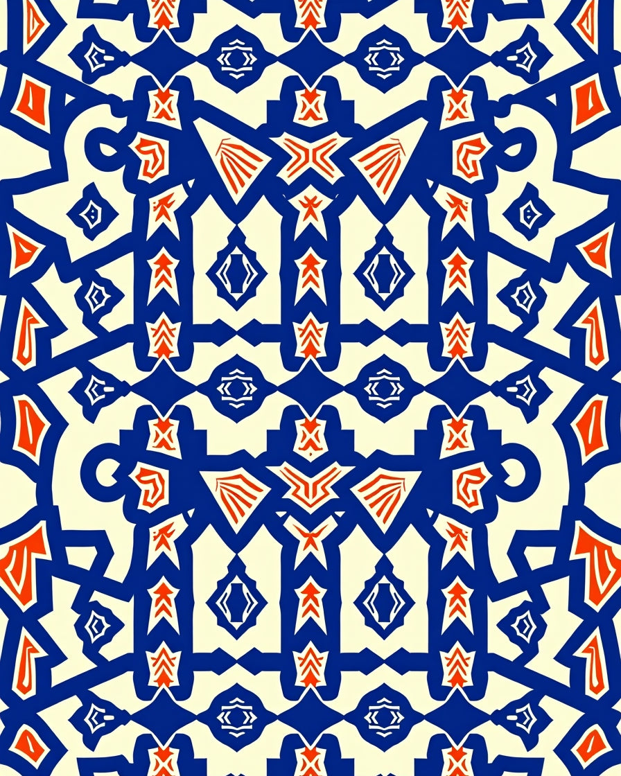 Bold Geometric Tribal Pattern Rug