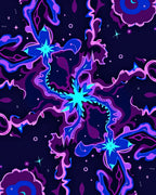 Vibrant Abstract Floral Swirls Design Rug