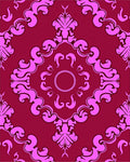 Floral Damask Patterned Decorative Rug