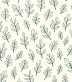 Delicate Pastel Leaf Pattern Rug