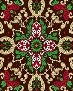Ornate Floral Pattern Rug