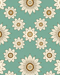 Floral Mandala Inspired Cream Brown Rug
