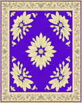 Ornate Floral Center With Border Design Rug