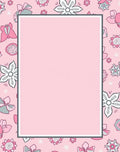 Sweet Pink Butterfly Floral Collage Rug