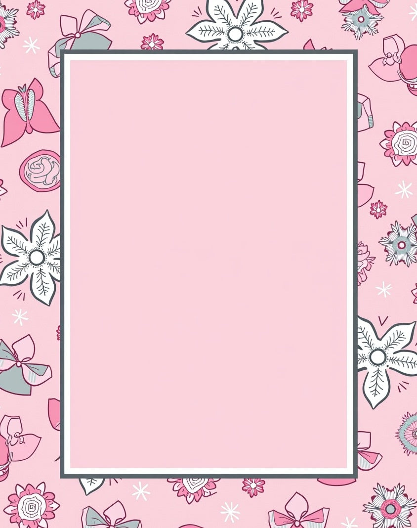 Sweet Pink Butterfly Floral Collage Rug