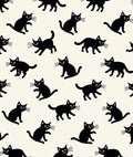 Black Cat Patterned Whimsical Rug