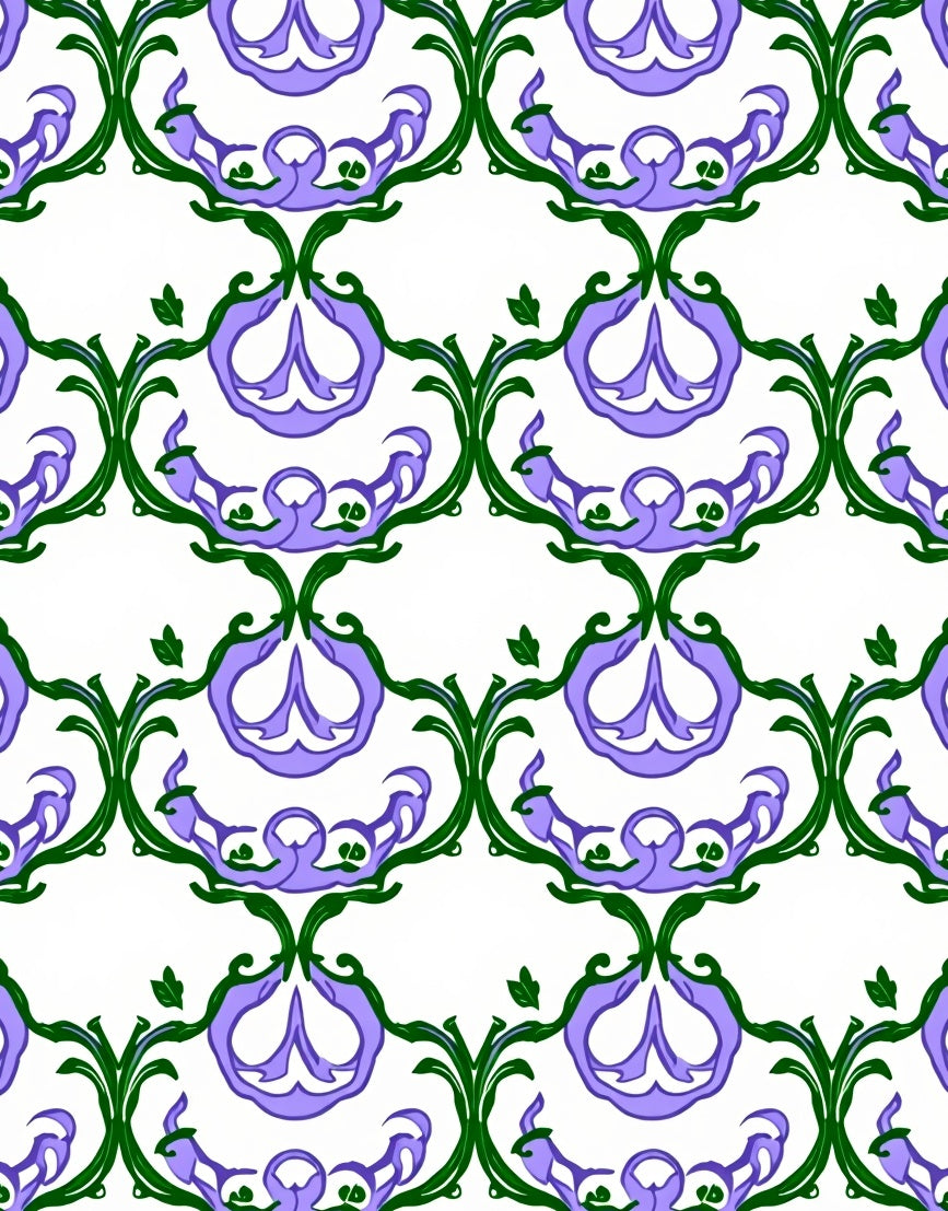 Victorian Floral Vine Pattern Rug