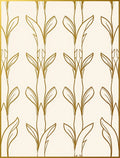 Gold Floral Vine Pattern Rug
