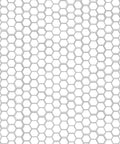 Modern Grey Hexagonal Grid Rug