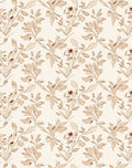 Brown Floral Vine Abstract Pattern Rug