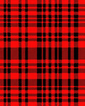 Bold Red Black Tartan Pattern Rug