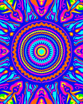 Vibrant Geometric Mandala Design Rug