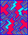 Bold Geometric Zigzag Pattern Rug