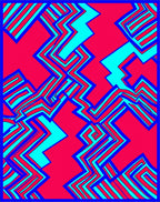Bold Geometric Zigzag Pattern Rug