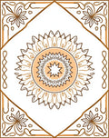 Retro Geometric Mandala Design Rug