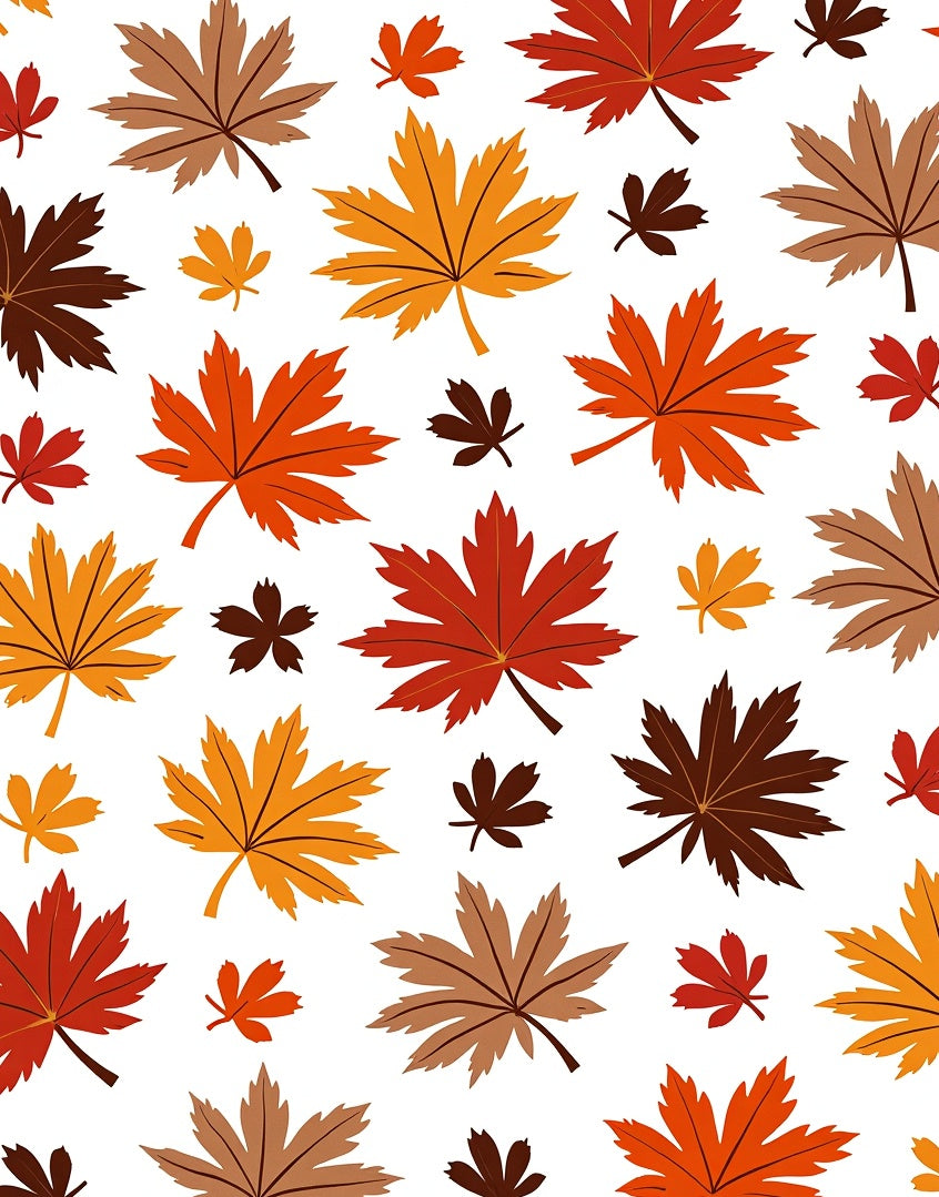 Autumn Maple Leaf Scatter Design Rug
