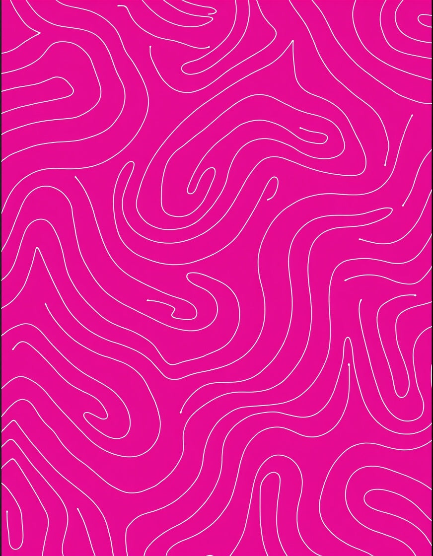 Abstract Swirls Continuous Line Pattern Rug