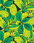 Vibrant Green Leaf Pattern Design Rug