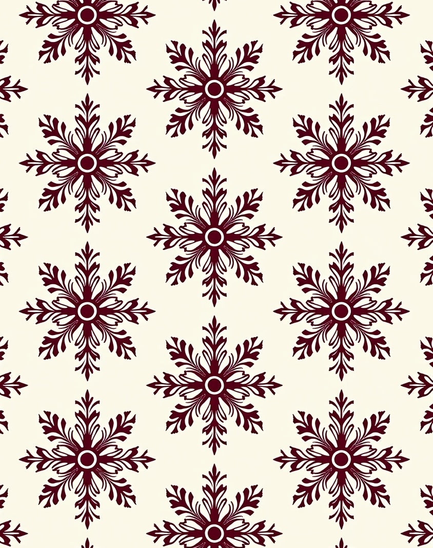 Tuscan Snowflakes Pattern Rug
