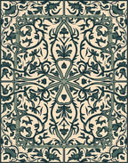 Classic Floral Vine Detailed Pattern Rug