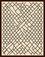 Geometric Net Pattern Rug
