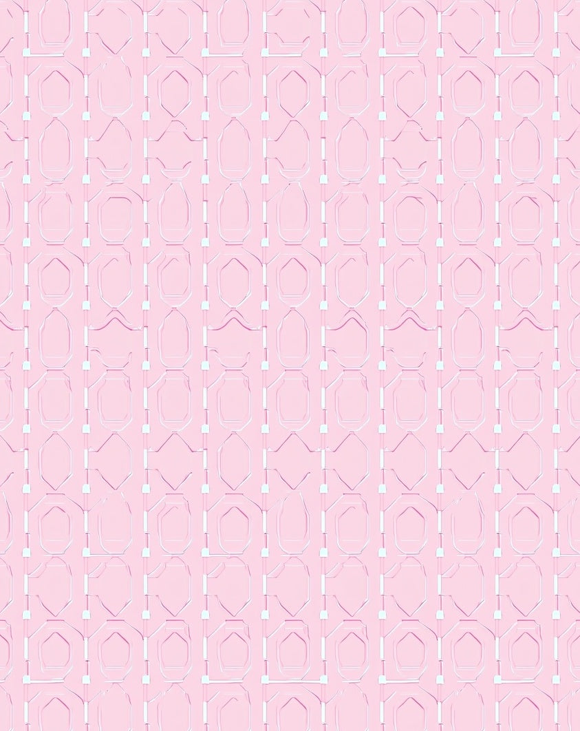 Pink Geometric Structure Pattern Rug