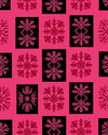 Red Snowflake Geometric Pattern Rug