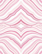Pink Abstract Wavy Lines Design Rug