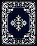 Classic Floral Border Centerpiece Design Rug