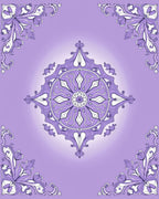 Mandala Pattern Floral Filigree Design Rug