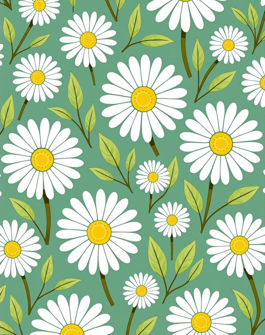 Daisy Floral Patterned Charm Rug