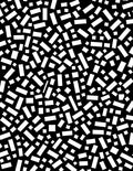 Abstract Black White Rectangular Pattern Rug