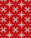 Red And White Snowflake Pattern Rug