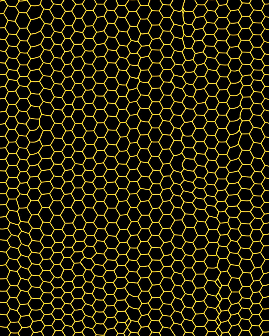 Chic Black Hexagonal Pattern Rug