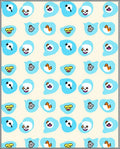 Cute Cartoon Animal Icons Pattern Rug