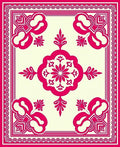 Elegant Floral Symmetry Design Rug