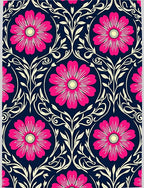 Bold Floral Vine Art Nouveau Rug