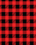 Red Black Buffalo Check Pattern Rug