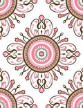 Pink Floral Mandala Pattern Rug
