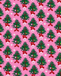 Pink Christmas Tree Garland Rug