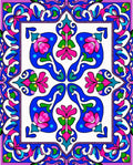 Vibrant Floral Mandala Pattern Rug