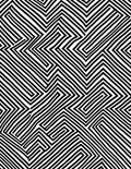 Abstract Black White Geometric Maze Rug