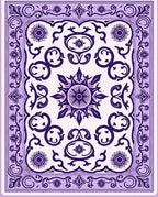 Purple Floral Vintage Patterned Rug