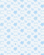 Pale Blue White Starburst Pattern Rug