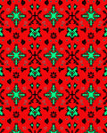 Bold Emerald Green Cross Pattern Rug